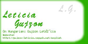 leticia gujzon business card
